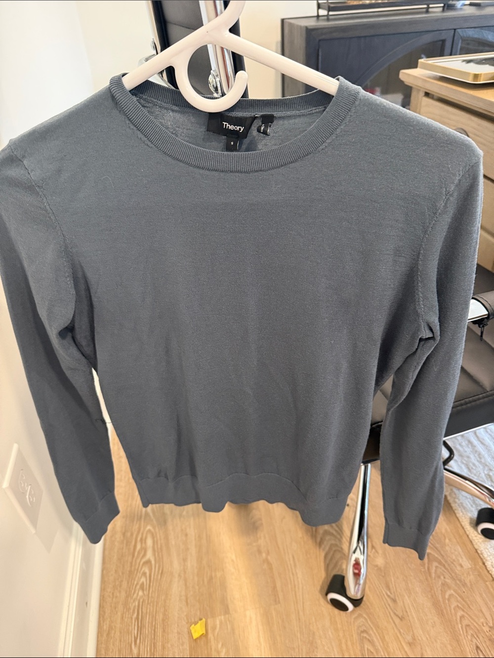 Theory Slate Blue Crewneck Sweater